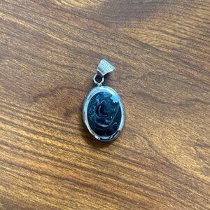 Vintage Black Swirl Pendant